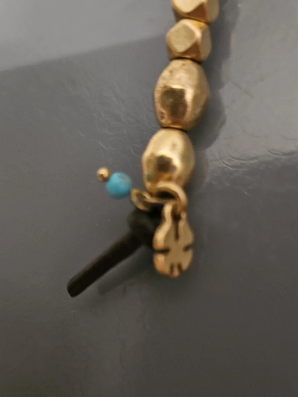 Lucky Brand Goldtone, hammered brass statement necklace 35